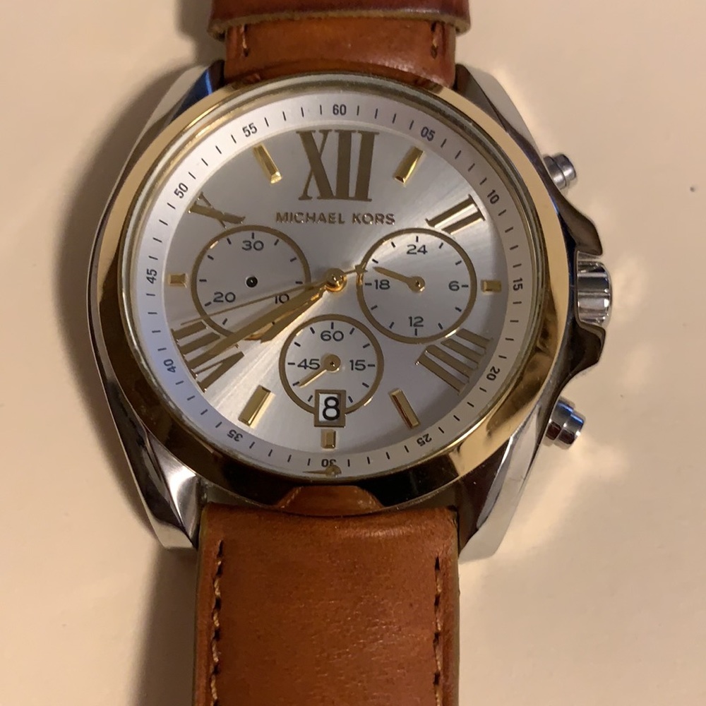 Michael Kors Tan Leather Watch New
